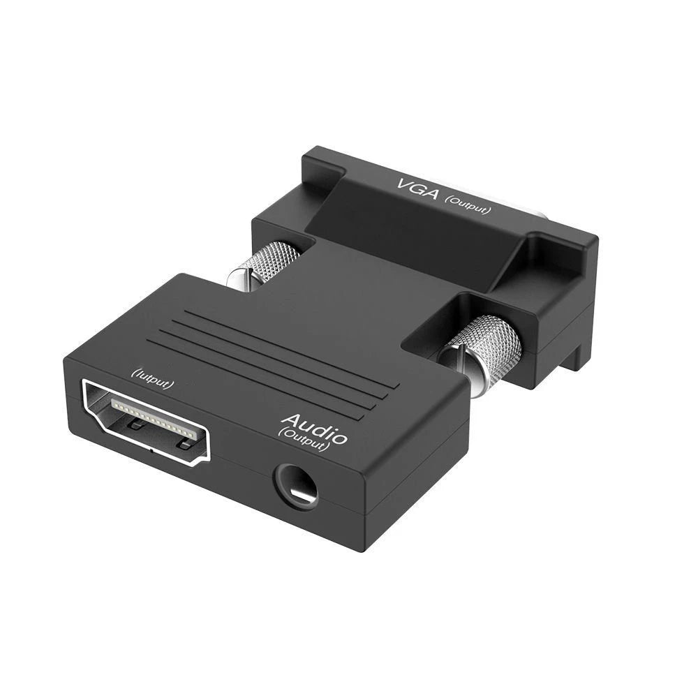 HD 1080P VGA to HDMI-Compatible Converter Adapter With Audio For PC Laptop to HDTV Projector HDMI-Compatible to VGA Adapter Zpaxo
