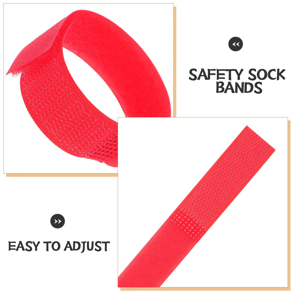 Paw Doggie Sock Holders Canine Bootie Footwear Fasteners Red Anti