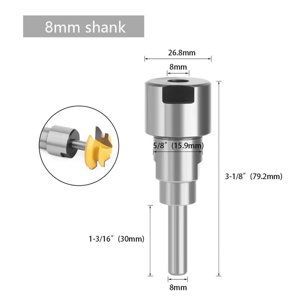 Router Shank Adapter Milling Rod Clamp Cutter Extension Wood Zpaxo China Mainland 02