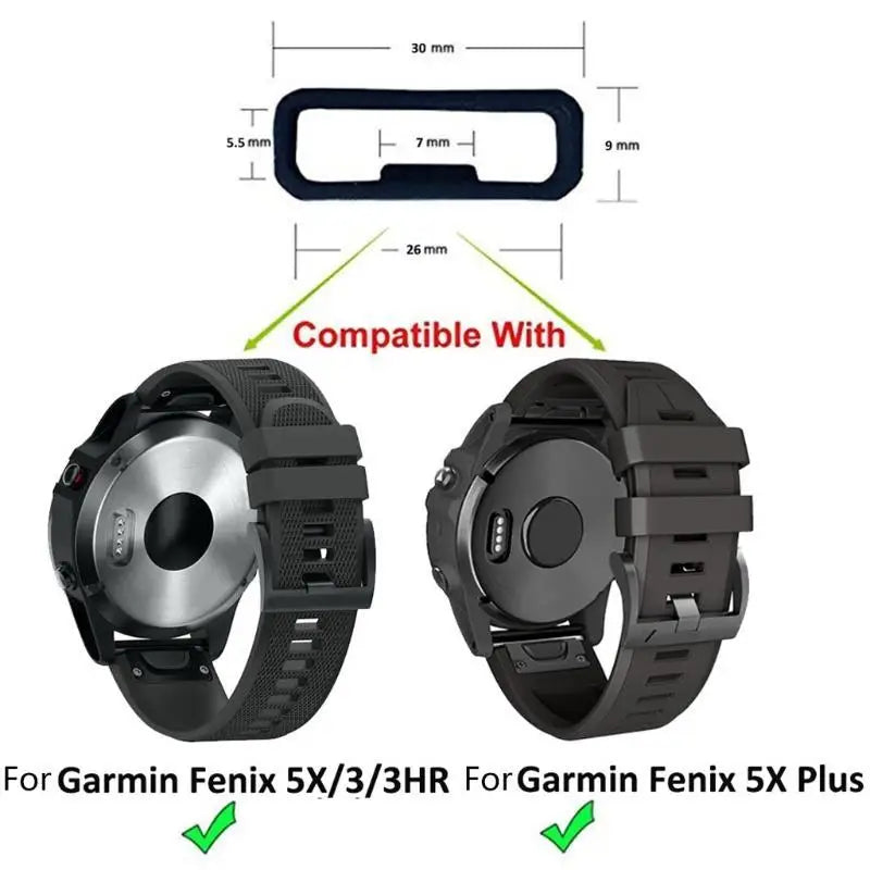 652F 10x for Garmin-Venu 2S/Vivomove 3s Watch with Rubber Band Fixed Buckle Band Ring Zpaxo