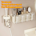 Punch-free Electric Toothbrush Box Toothpaste Squeezer Toothbrush Holder Anti Dust Air Dry Side Shelf for Small Toiletries Zpaxo Five piece set