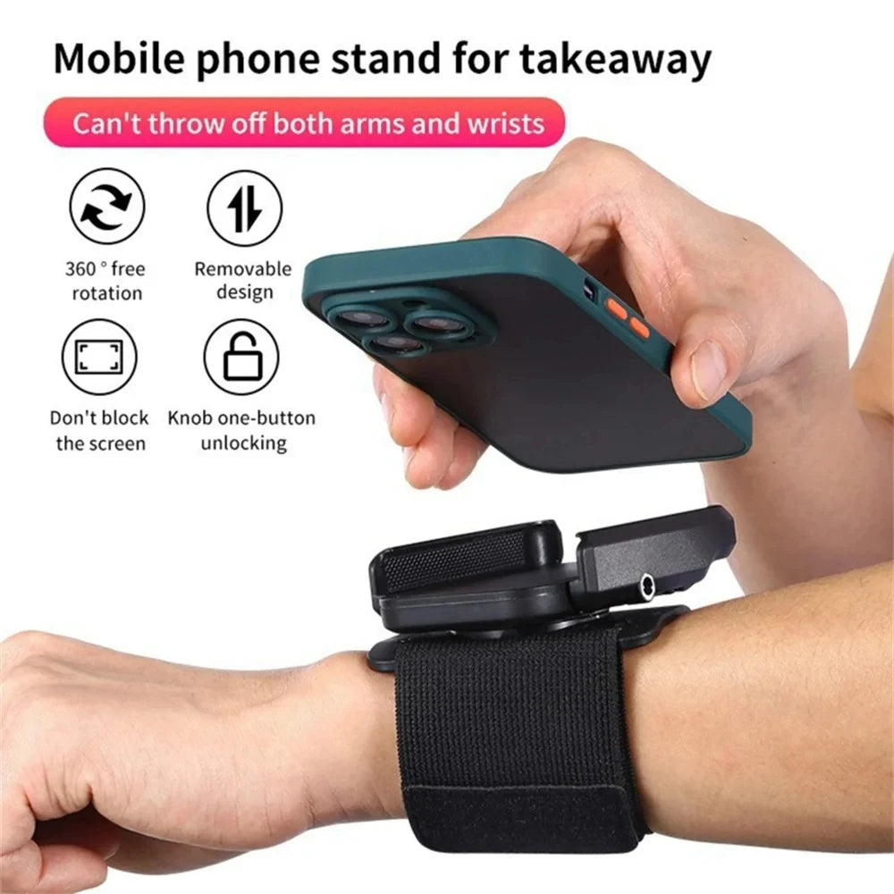 Universal 360 Rotation Multi-function Phone Holder Car Wristband