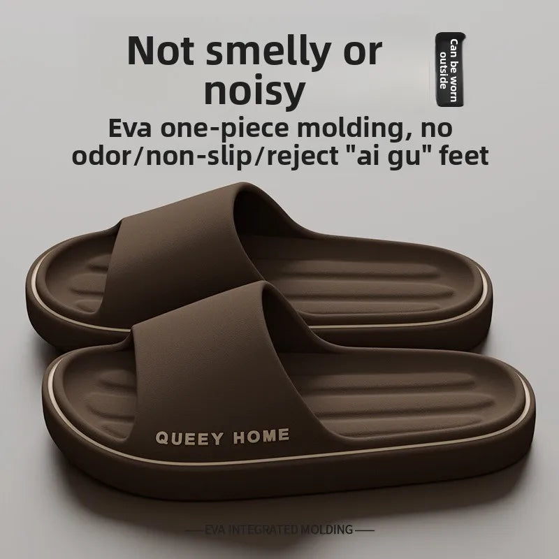 Outerwear Slippers Men Indoor Anti-slip Couple Thick Sole No Odor