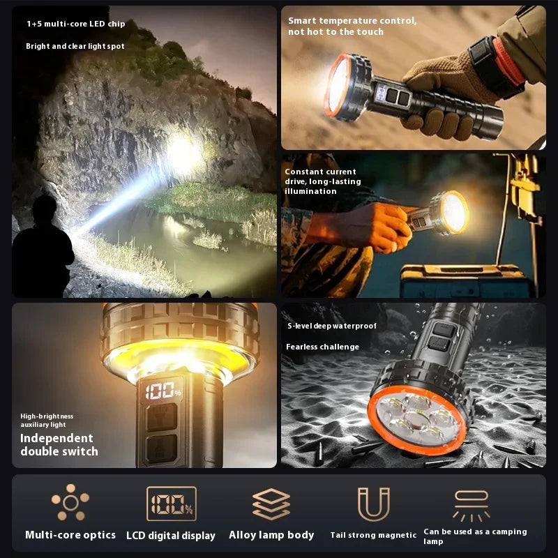 ESMARTER 15W USB Rechargeable LED Flashlight – 500m Beam