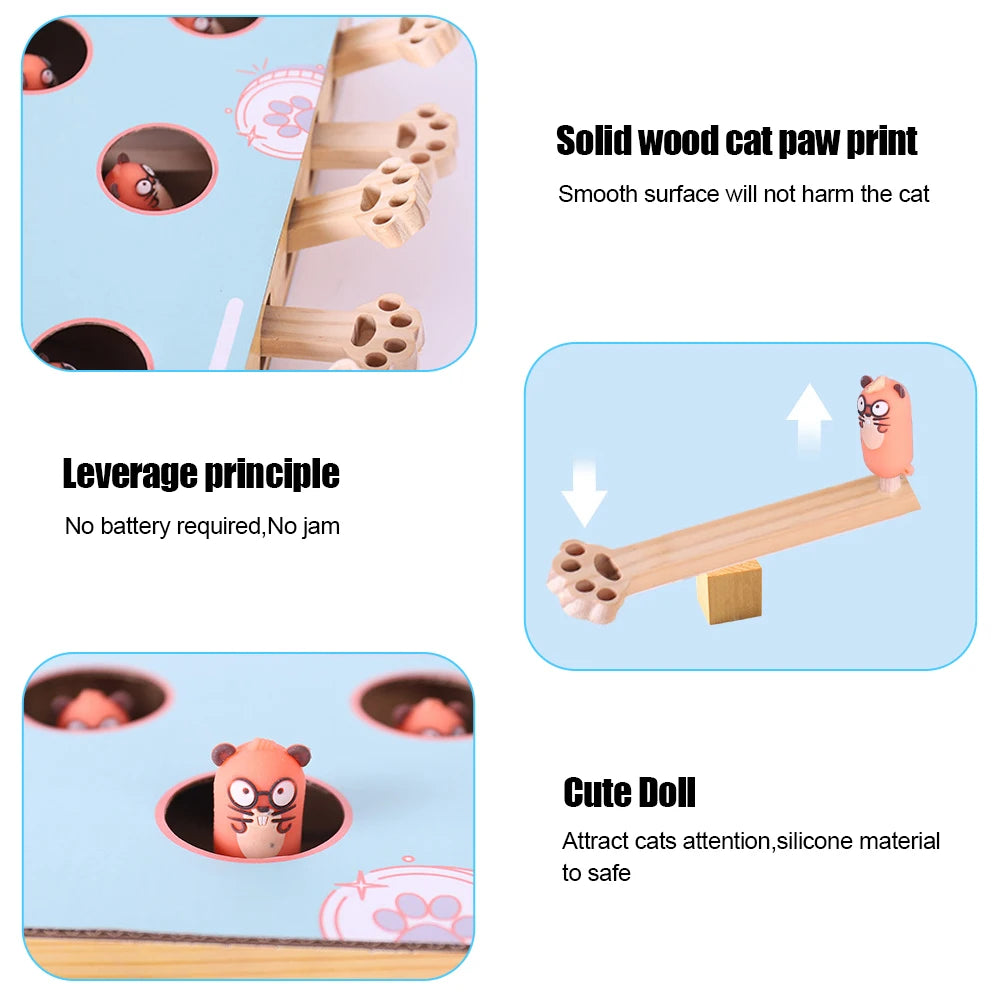 Cat Hit Gophers 1 Game Box Funny Stick Toy Chase Hunt Mouse Maze