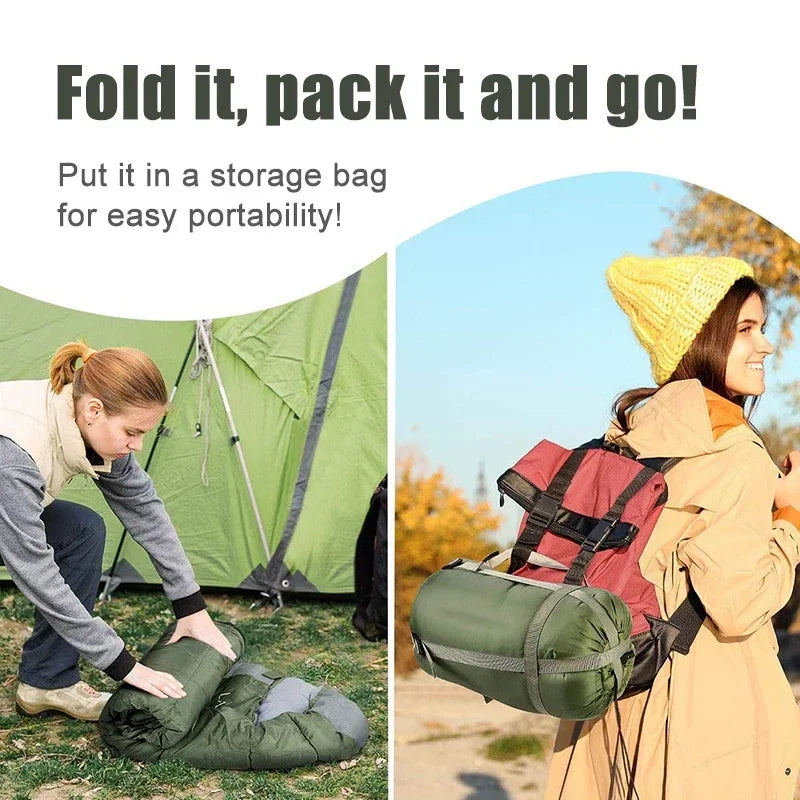 Camping Sleeping Bag Ultralight Waterproof 4 Season Warm Envelope Backpacking Sleeping Bags for Outdoor Traveling Hiking Zpaxo