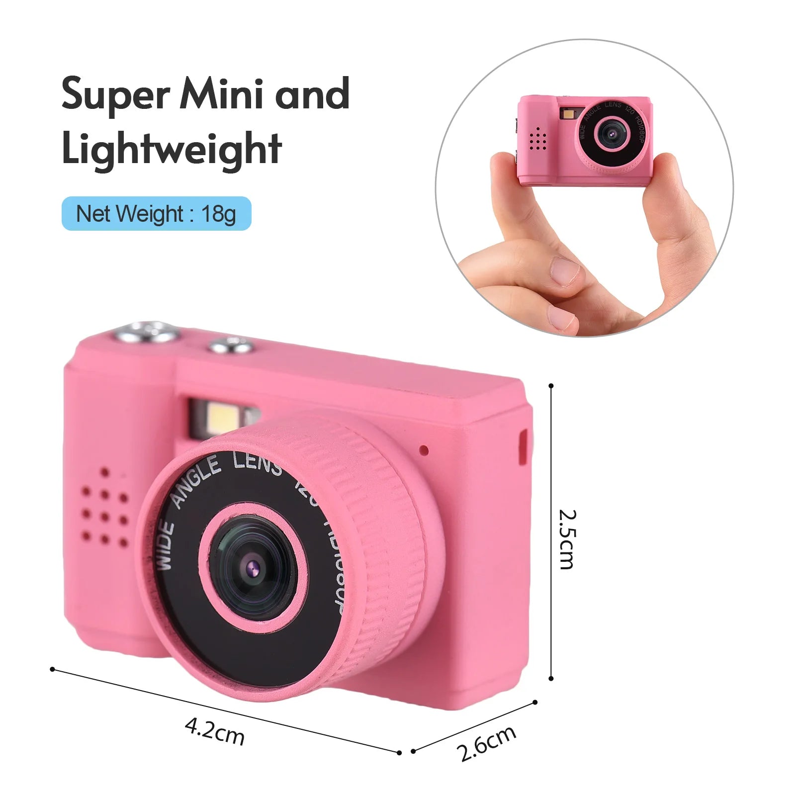 Digital Video Camera 1080P Camcorder Built-in Battery LCD Screen