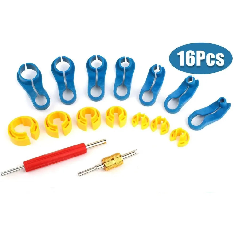 16pcs Corrosion-resistant Car Air Conditioning Disassembler Efficient Labor-saving Fuel Line Remover Quick ABS Zpaxo WHITE