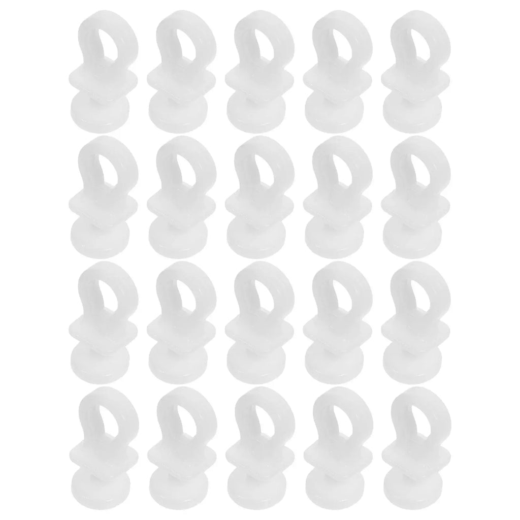 Curtain Track Hooks White Plastic Smooth Glide Sliders Shower Drapes