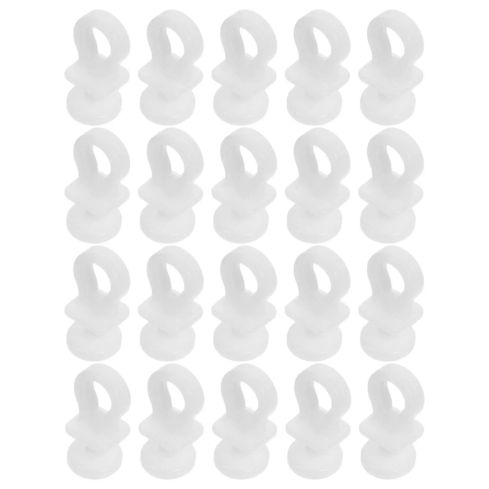 Curtain Track Hooks White Plastic Smooth Glide Sliders Shower Drapes