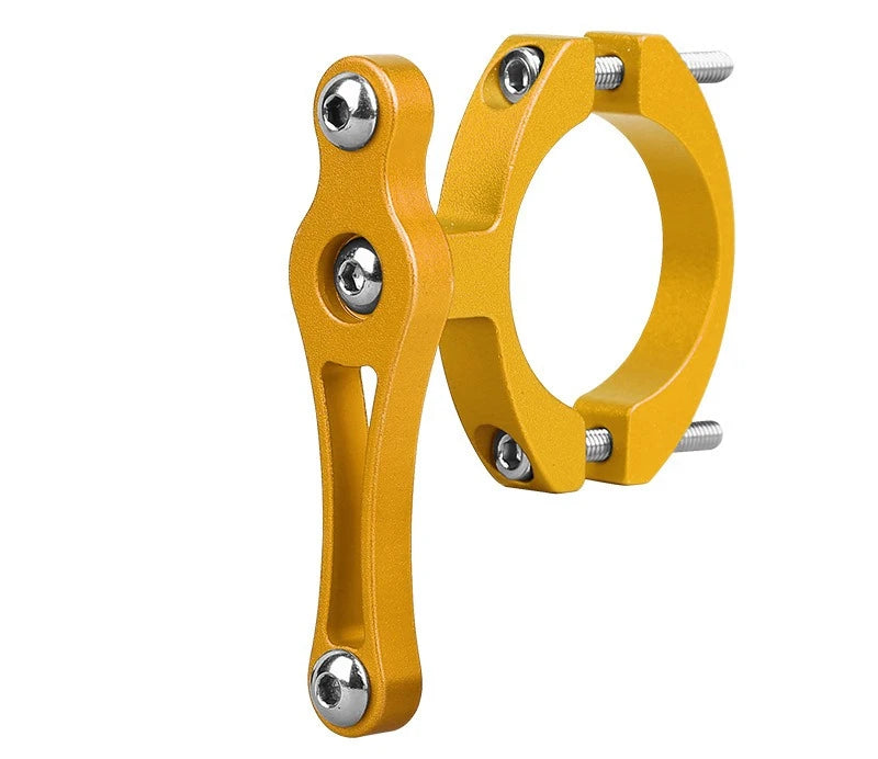 Aluminum Alloy Electric Motorcycle Bumper Water Cup Holder Mountain Zpaxo Double screw gold