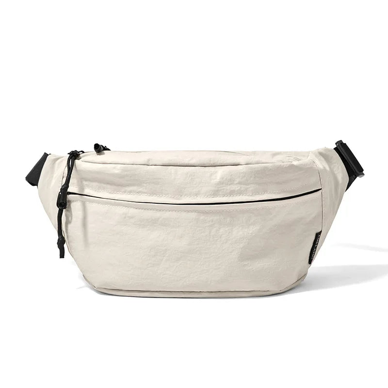 Minimalist chest bag women's bag niche design summer lightweight and versatile shoulder bag trendy and stylish waist bag Zpaxo White waist bag