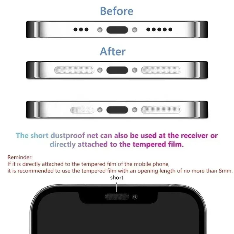 Universal Phone Dustproof Net Speaker Earpiece Self-adhesive Anti Zpaxo