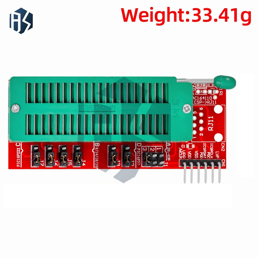 PIC-Compatible Universal ICSP/ISP Programmer: Compatible with PICkit 2/3 & ICD2 – 5V Power Adapter + Universal Socket Zpaxo