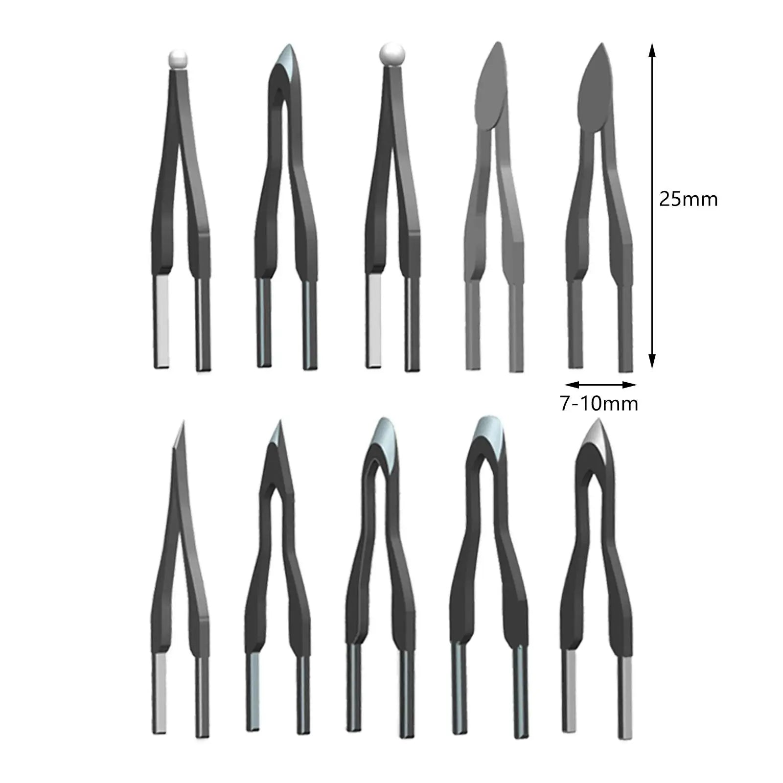 10x Pyrography Pen Tips Highly Elastic Soldering Practical Replacement Strong Portable Hot Stamping Wood Burning Wire Nibs Zpaxo