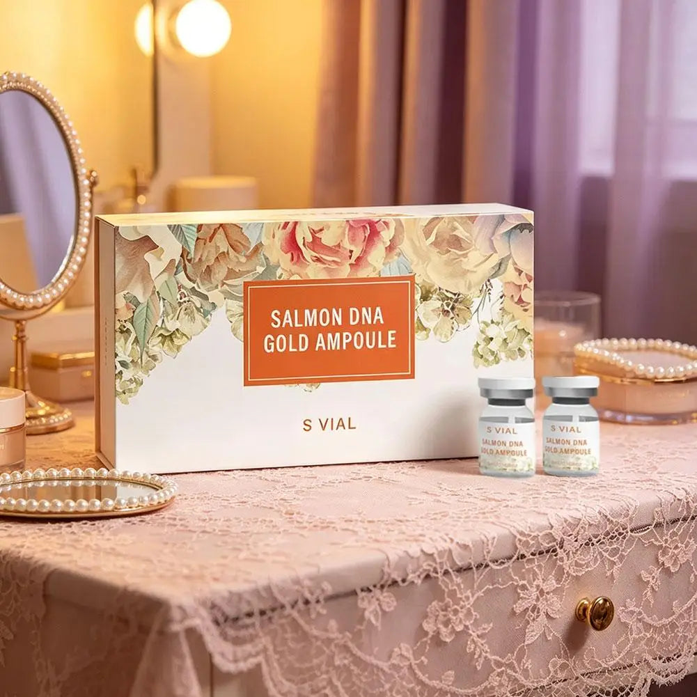 Salmon DNA Gold Ampoule Serum Kit – Brightening & Moisturizing Facial Ampoule Serum Zpaxo