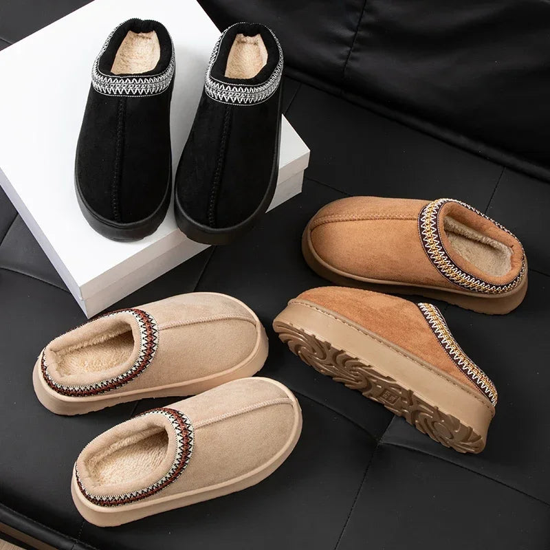 Warm House Shoes Ladies Winter Women Slippers Plush Interior Anti