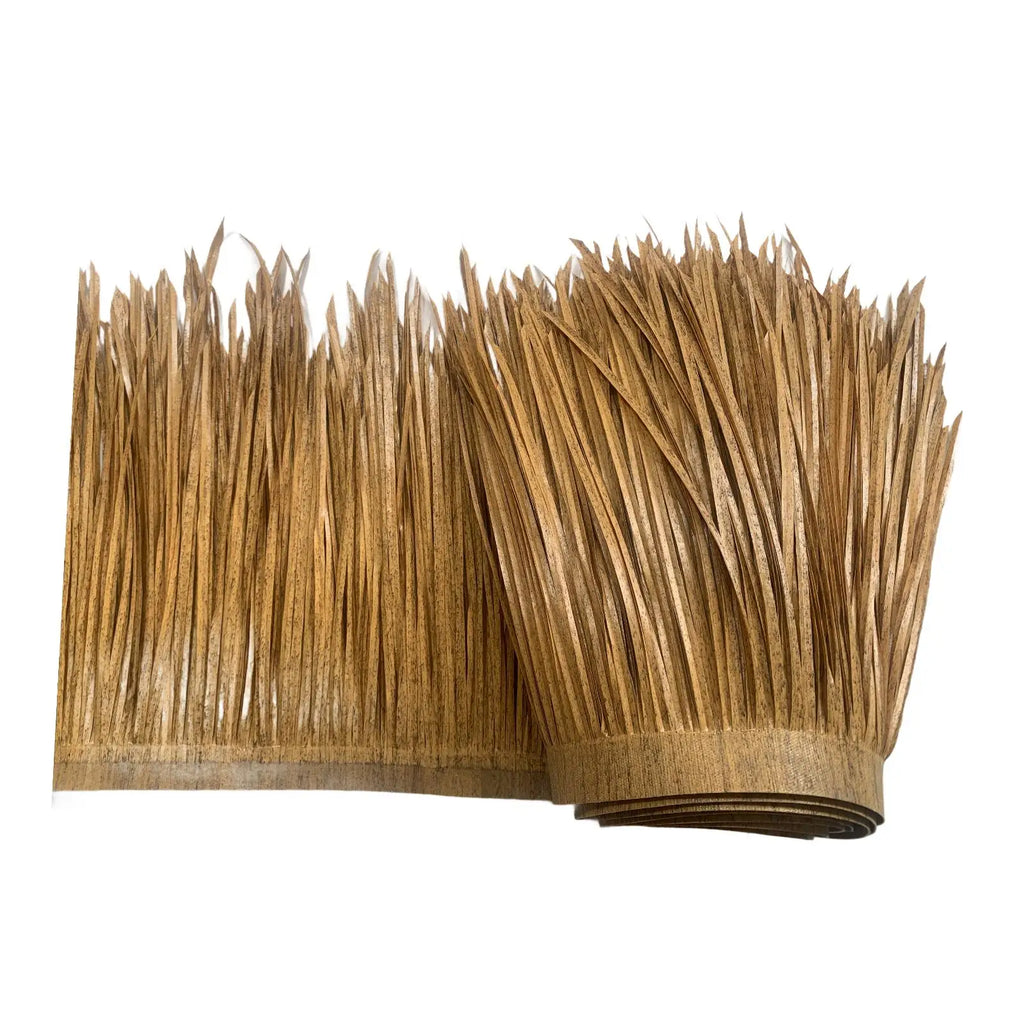 Artificial Thatch Roll 3.28ftx1.64ft Realistic Grass Roof Fence Decorative Ornament shutter Palm Straw Roof Thatch Roofing Panel Zpaxo 1mx0.5m Brown