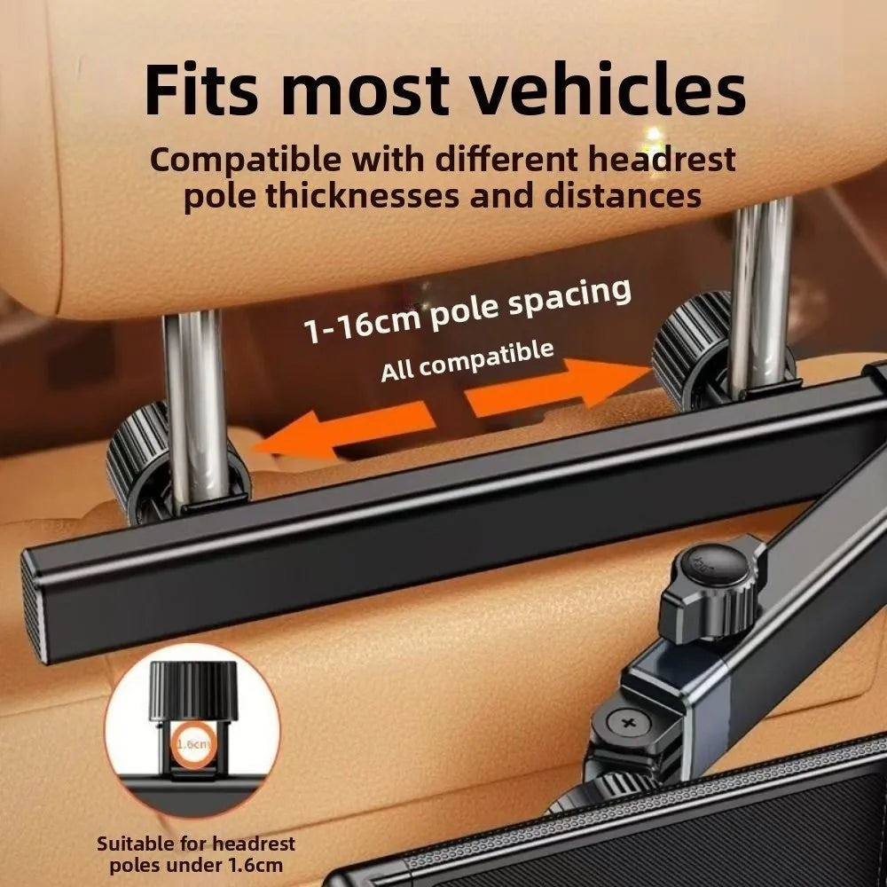 Adjustable Car Headrest Tablet Holder Extension Arm Foldable Backseat Phone Stand Rotating Stand Easy To Install Zpaxo