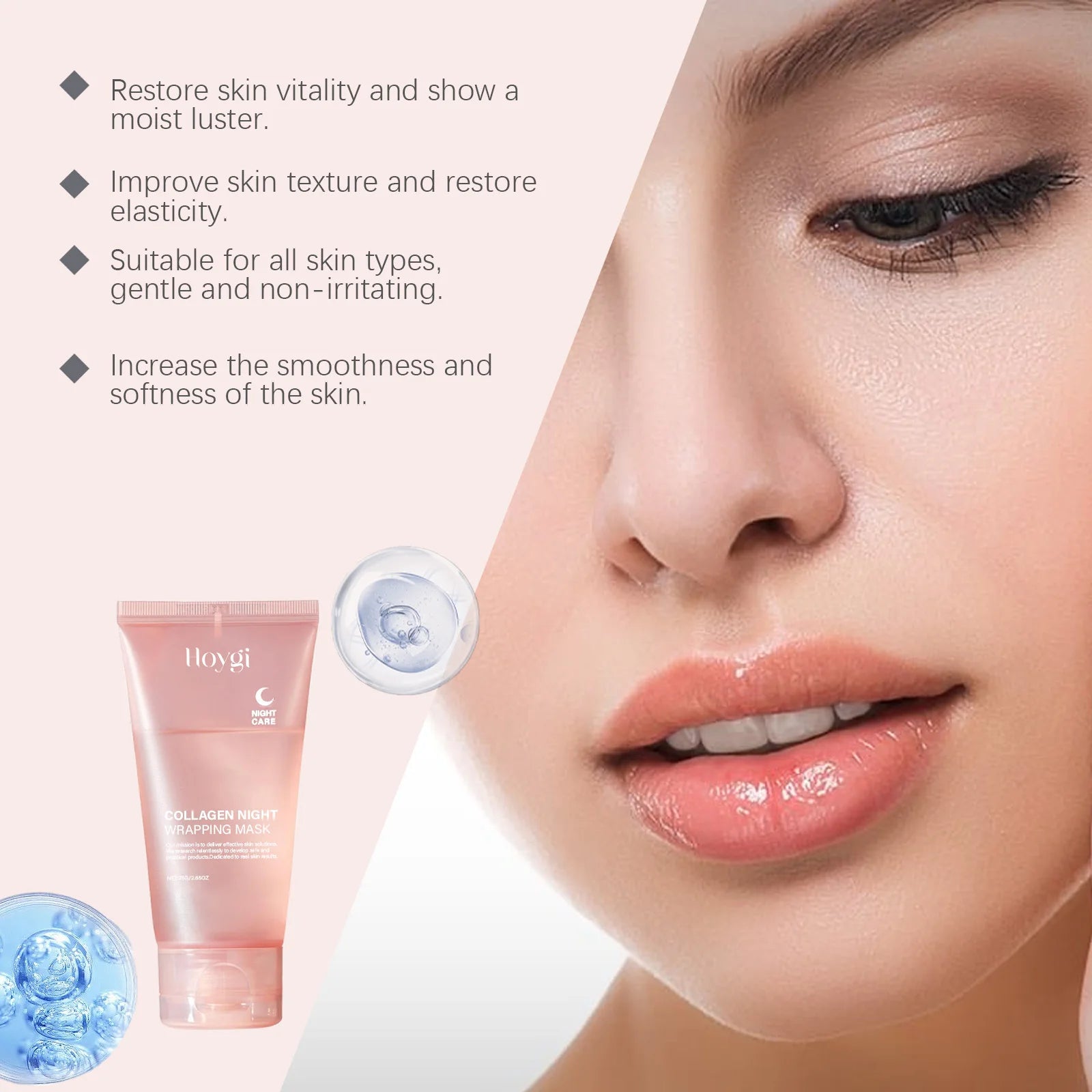 Collagen Peel-Off Night Face Mask – Firming & Hydrating Gel Peel-Off Face Mask Zpaxo