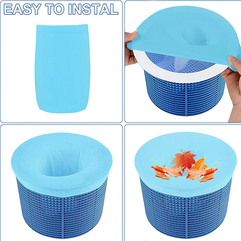 Pool Skimmer Basket Sock Tub Filter Fine Mesh Bags Reusable Swimming Zpaxo