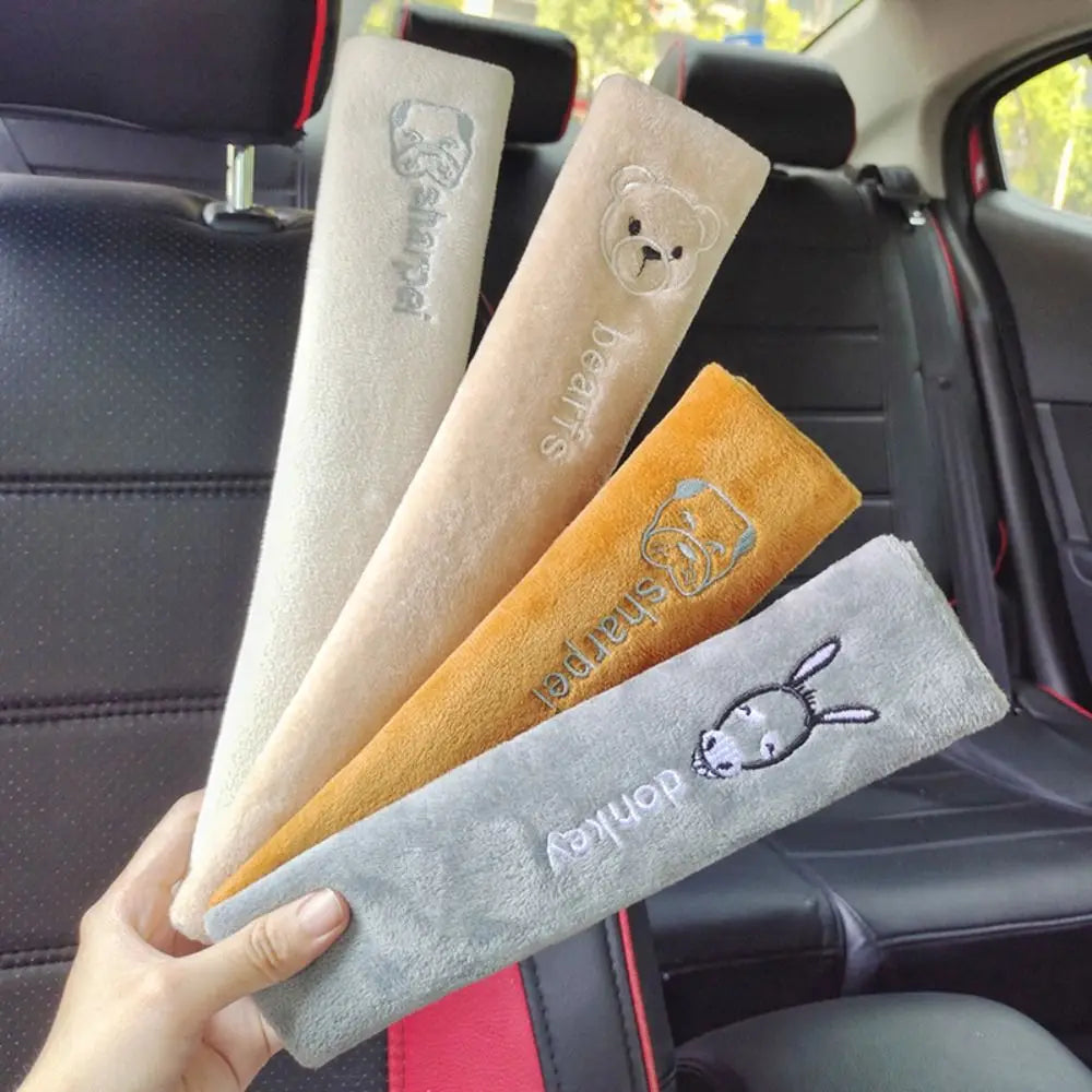 Cute Animal Car Seat Belt Cover Decoration Automobile Safety Zpaxo