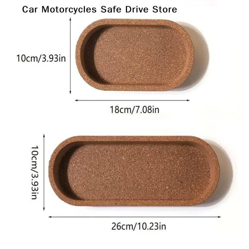 Oval Shape Cork Tray Dispenser Perfume Jewelry Holder Kitchen Tools