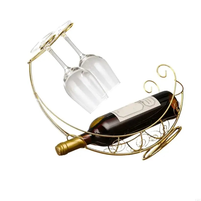Sturdy Metal Pirate Ship Inspired Wine Rack Bottle Storage Decorative