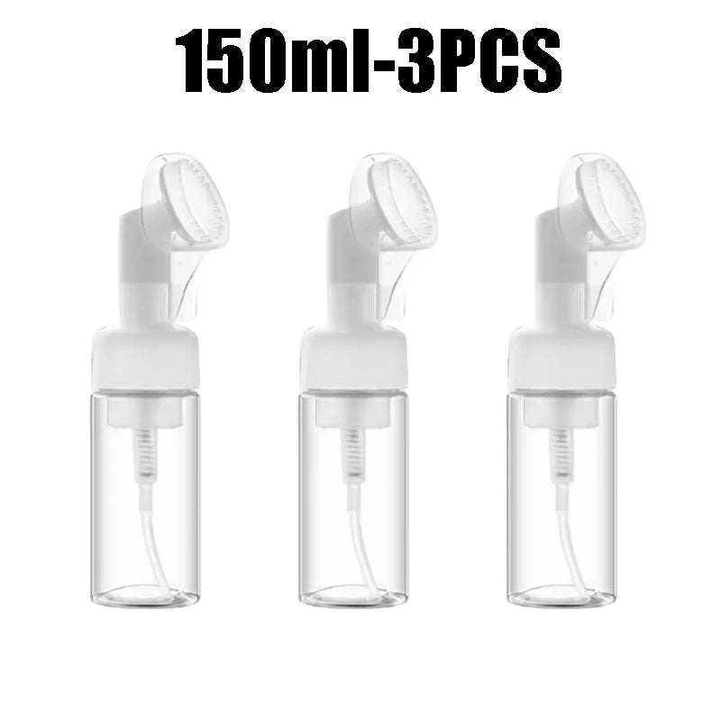 Foaming Gel Dispenser Refillable Press Pump Facial Cleanser Hair Wash Zpaxo 150ml-3PCS