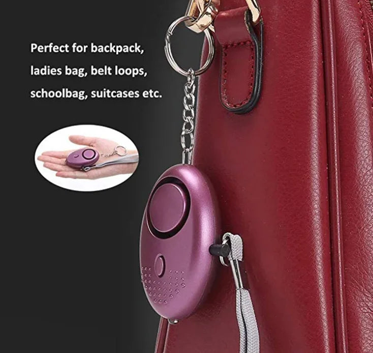 130dB Personal Safety Alarm with LED Light & Key Clip