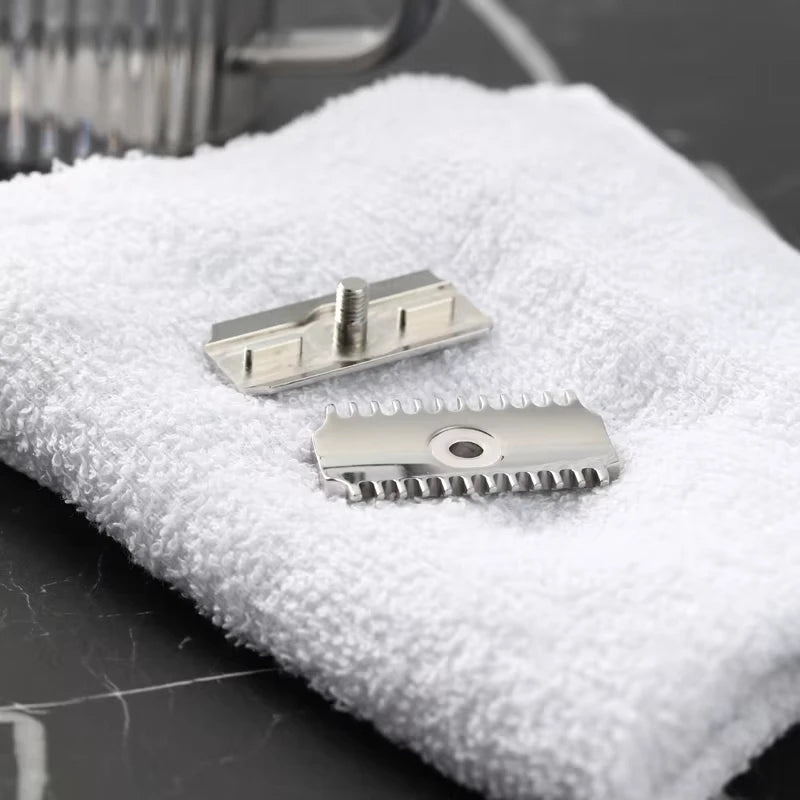 2026 Trending！YAQI Vostok 70OC 316 Stainless Steel Polished Dual Comb Safety Razor Head with 0.7mm Blade Gap Zpaxo
