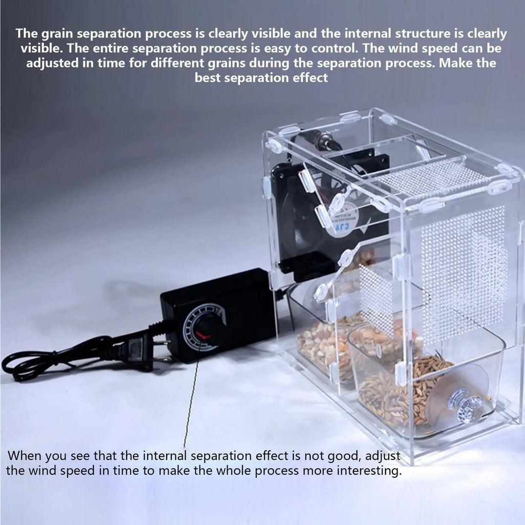 Electric Detachable Bird Food Shell Remover Clear Sifter Finch