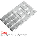Universal 5g/10g 32Pcs/lot Tire Adhesive For Car Motorcycle Bike Auto Balancer Tool Wheel Balance Weight Tyre Wheel Block Iron Zpaxo Silver
