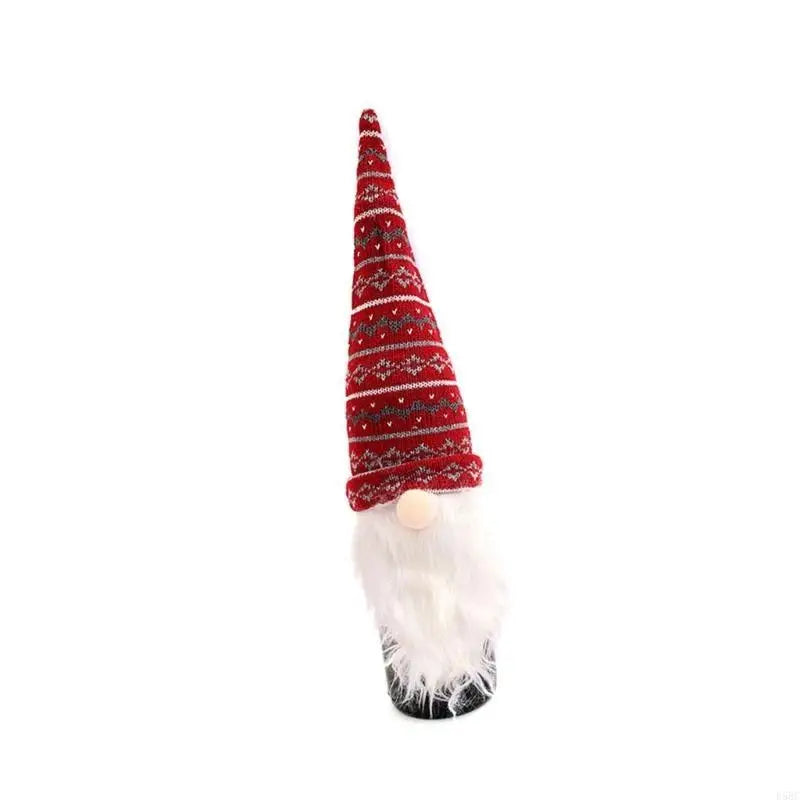 Christmas Themed Knitted Bottle Toppers Santa Design User Fabric