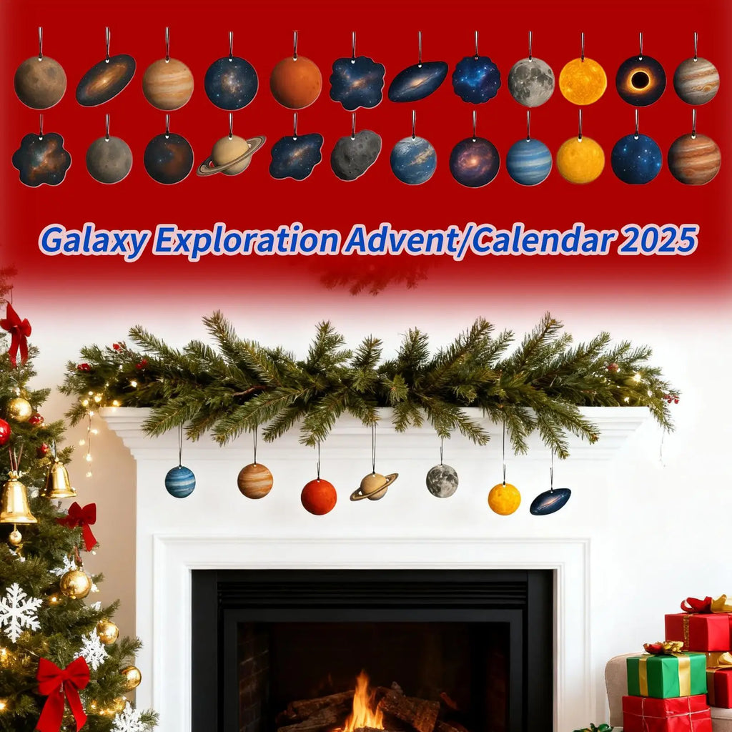 Space Advent Calendar 2025 24 Days Countdown Galaxy Planets Acrylic