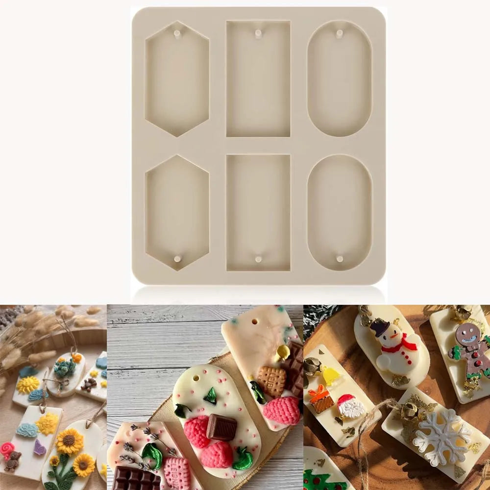 4-Style Silicone Molds – Resin Keychain, Candle & Jewelry DIY Silicone Casting Molds Zpaxo