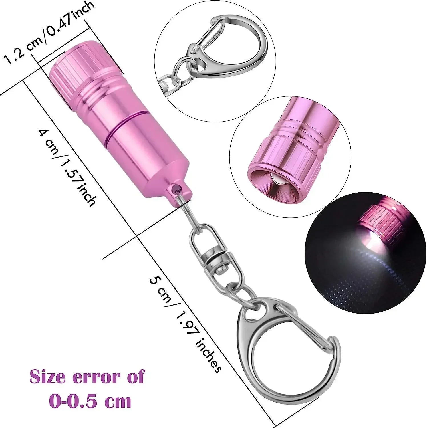 POCKETMAN Mini LED Keychain Flashlight – 800 Lumen EDC Torch