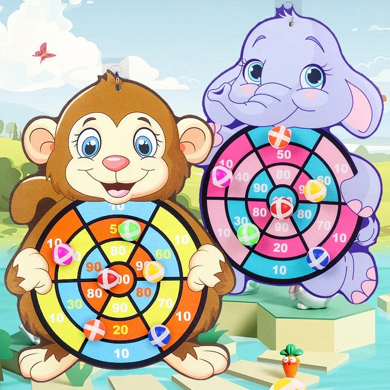 Sticky Ball Dart Board Target Sports Game Toys For Children Outdoor Party Toys Target Sticky Ball Throw Educational Board Games Zpaxo