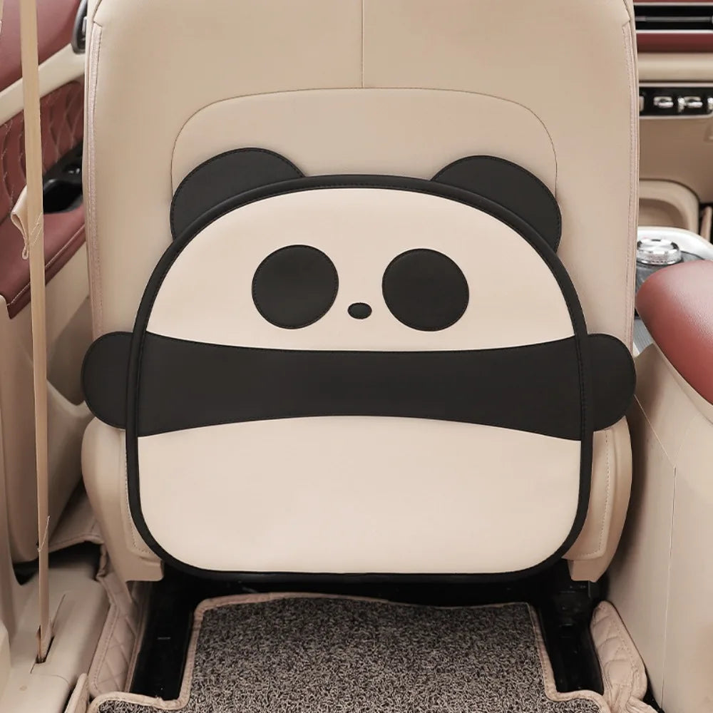 Waterproof Anti-child-kick Pad Cartoon Design Leather Protective Auto Zpaxo Panda