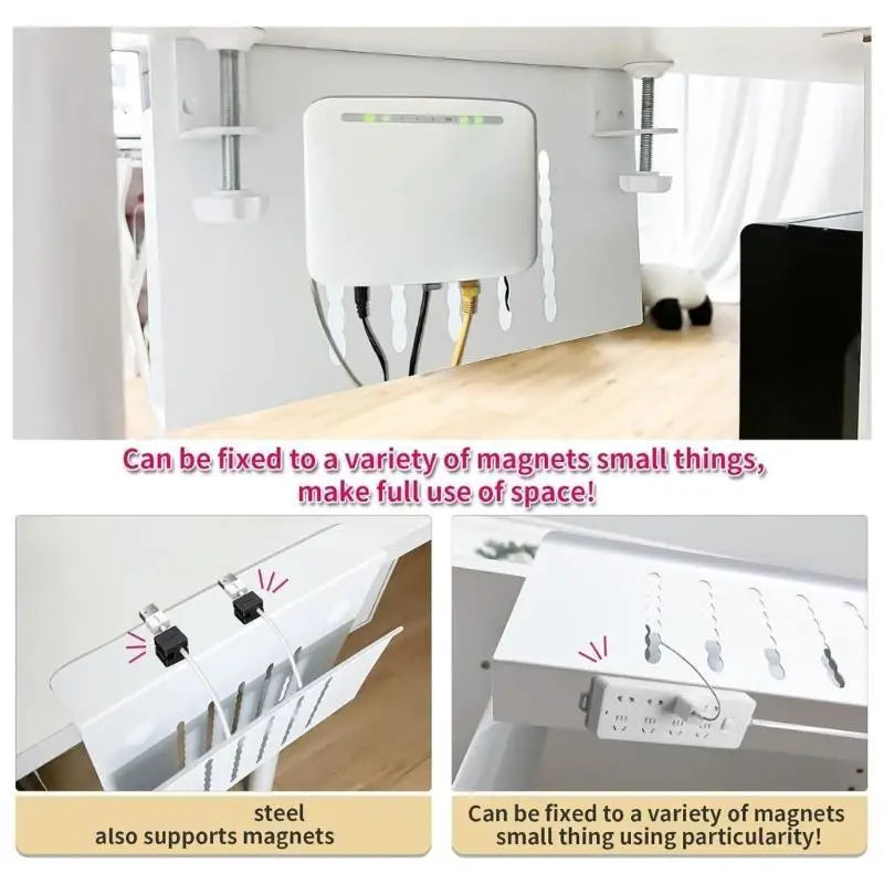 652F Aluminum Notebook Holder, Desk Hanging Laptop Organizgers, for Office Workers, Students, Gamers Office Desk Organization Zpaxo