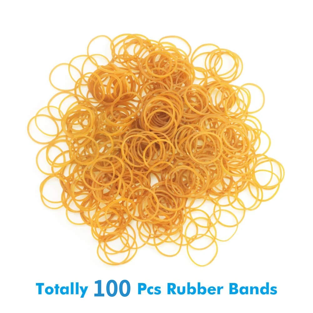 100/300/1000 Pcs Rubber Bands High-elasticity Durable High-temperature Resistant Yellow Rubber Band For Office School Supplies Zpaxo 100pcs