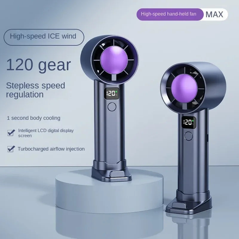 Portable Handheld Turbo Fan Adjustable Mini Personal Battery Operated