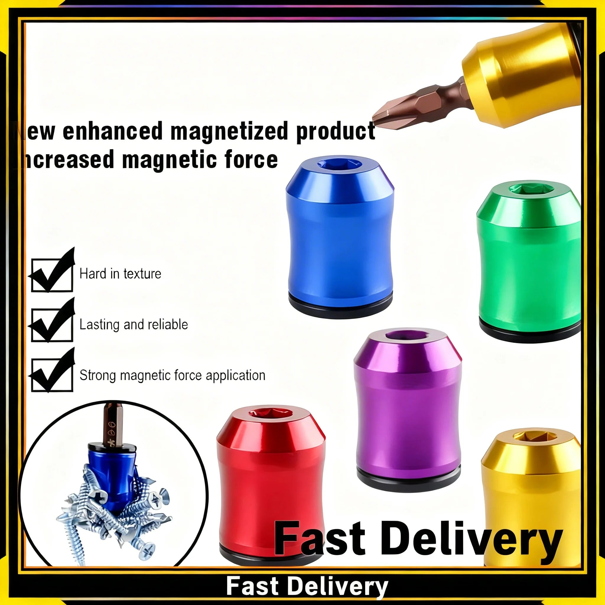 1/5pcs 3-in-1 Screwdriver Head Aluminum alloy Strong Magnetic Screw Universal Magnetic Screw Bit For Hex Screwdriver Accessories Zpaxo