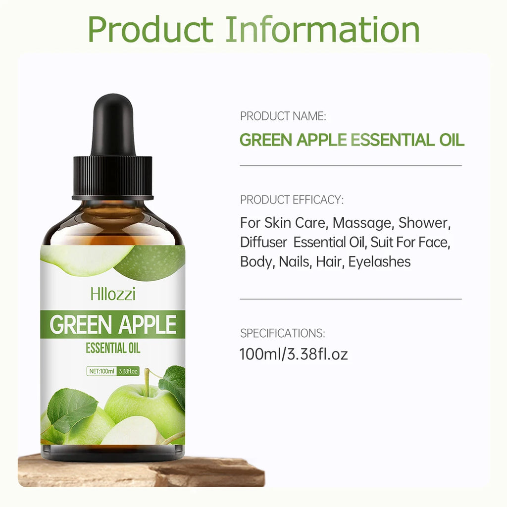 GREEN APPLE ESSENTIAL OIL high-quality moisturizing nourishing massage oil with a refreshing scent, suitable for all skin types Zpaxo