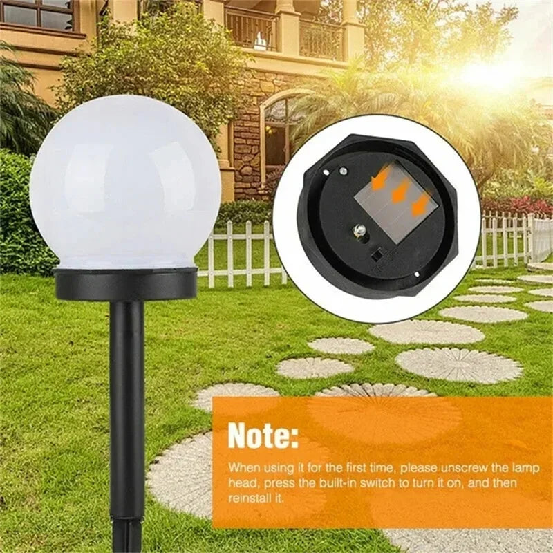 1 3 6 Solar Ball Lights Waterproof LED Bulb Lamp Outdoor Garden Zpaxo