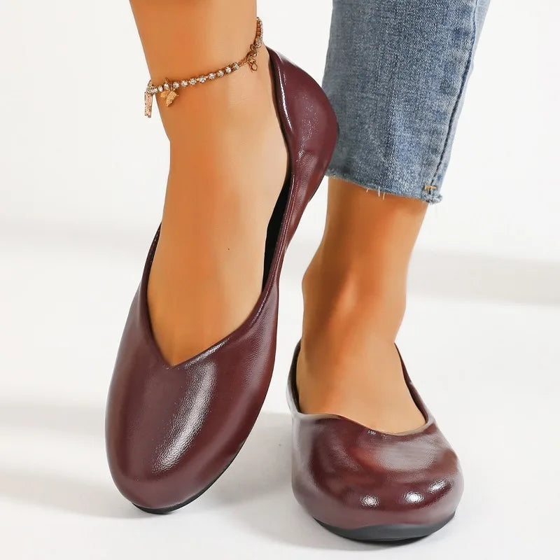 Spring Autumn Women's Solid Comfortable Single Shoes 2026 Women Round Zpaxo