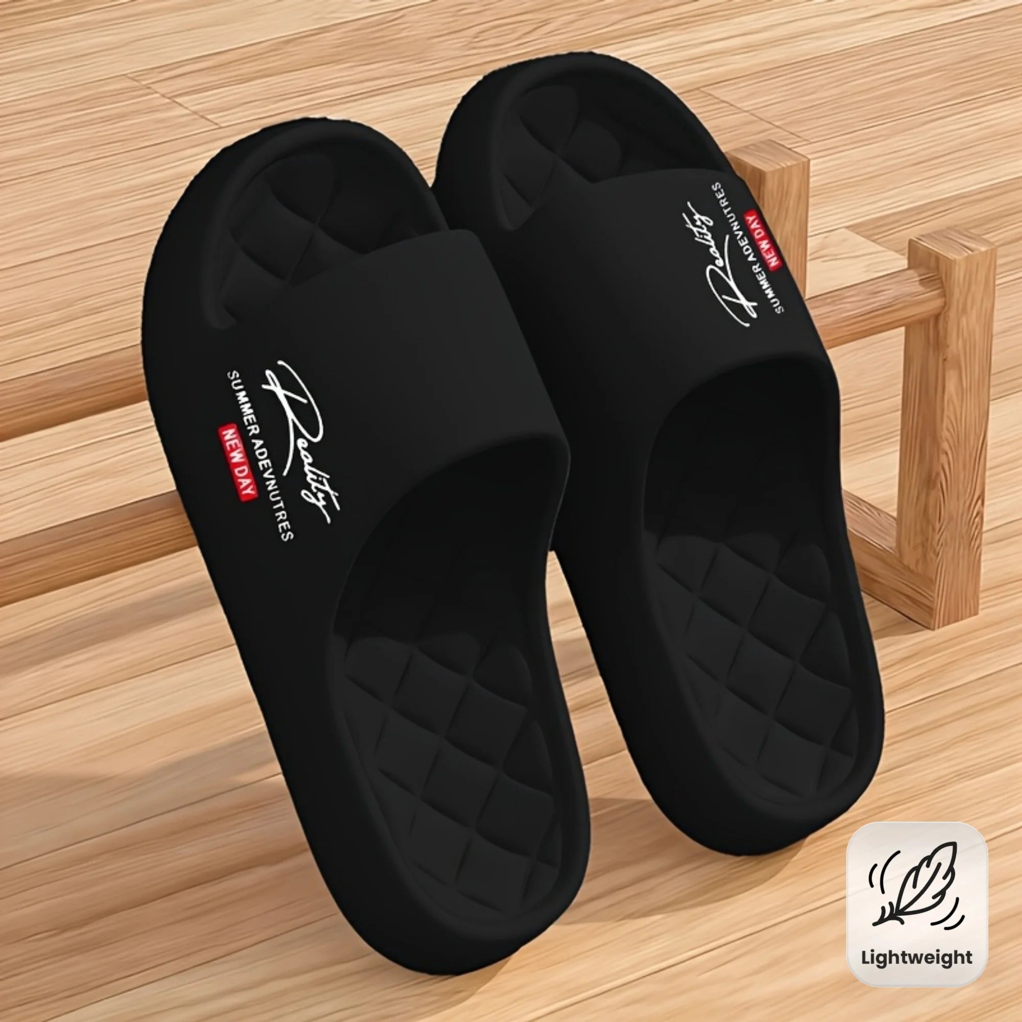 Cloud-like Soft EVA Slippers, Lightweight Unisex for Home Outdoor, Fashionable Men's Bathroom Slippers, Comfortable All Seasons Zpaxo black 38-39