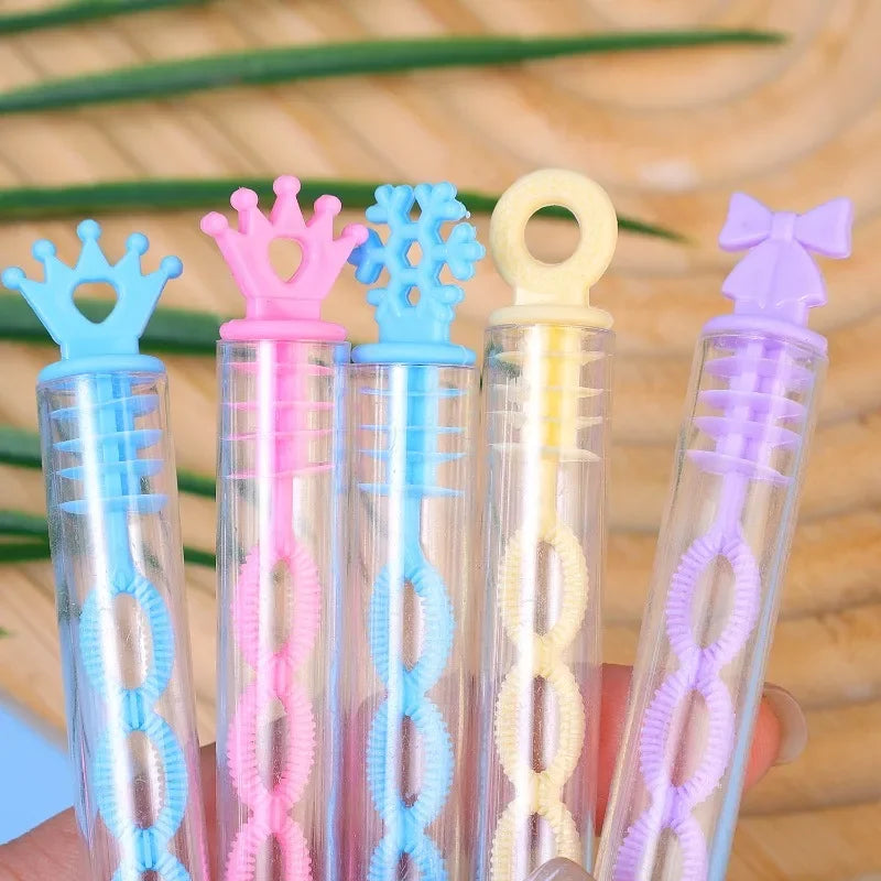 100/10PCS Colorful Bubble Soap Bottles 5 Holes Wand Tube Bubble Empty Soap Bottles Tube Wedding Gifts Birthday Party Decoration Zpaxo
