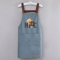 Waterproof Kitchen Apron Oil-resistant Canvas Cooking Chef Catering
