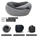 Travel Neck Pillow Memory Foam U-shaped Pillow Snail Style Travel Neck Support Portable Adjustable Soft Noon Break Sleep Pillows Zpaxo As shown